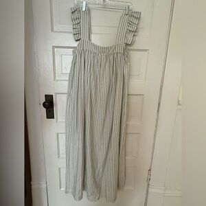 A New Day Sage and Cream Striped Dress